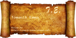 Tomasik Emma névjegykártya