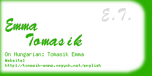 emma tomasik business card